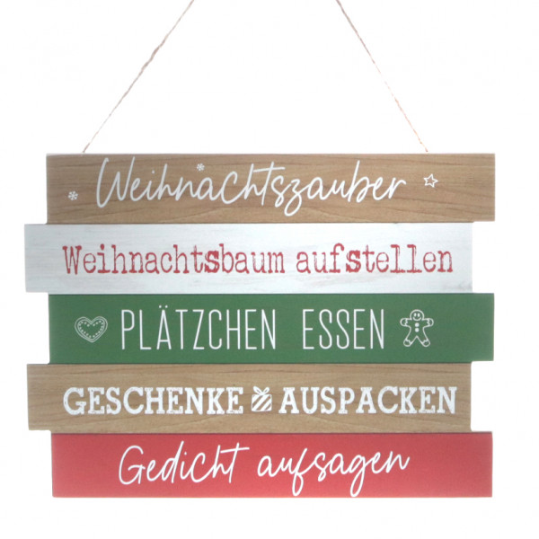 Holz-Schild &quot;Weihnachtszauber&quot;