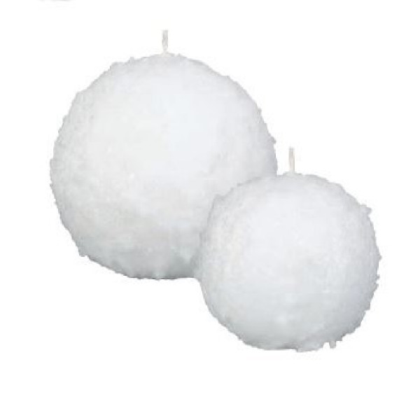 Kugelkerze &quot;Schneeball&quot;