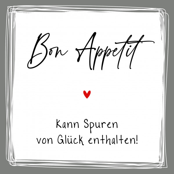 20 Servietten &quot;Bon Appetit - Glücksspuren&quot;