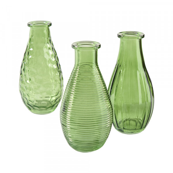 Vorbestellung: (175) Vase,Glas,rund,oben eng,3sort.