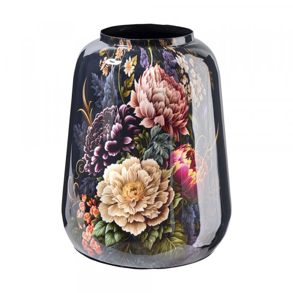 Vase Metall Blumenmuster