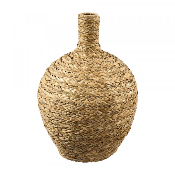 (014) Korb-Vase in Flaschenform bauchig