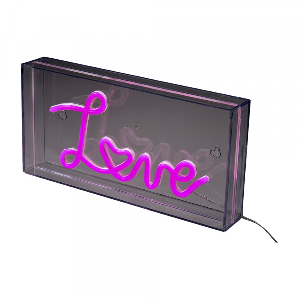 Vorbestellung: (025) Schild,Acryl,LED,`Love`,IP20,3mKabel