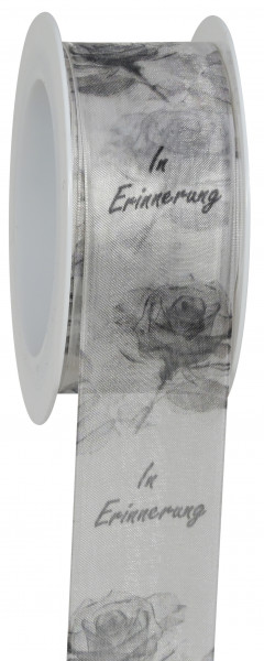 Trauerband Organza &quot;Eternity&quot; mit formbarer Kante