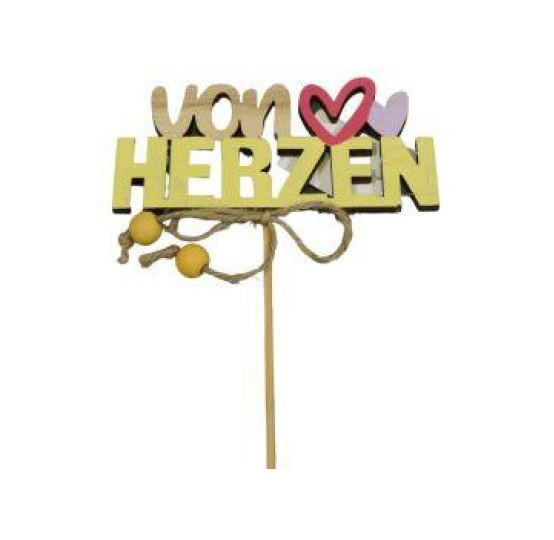 Holz-Stecker &quot;von Herzen&quot;