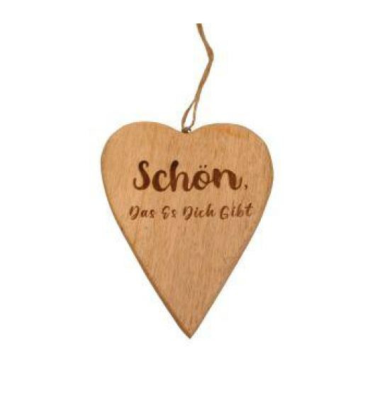 Holzherz Hänger &quot;Schön, dass es ...&quot;