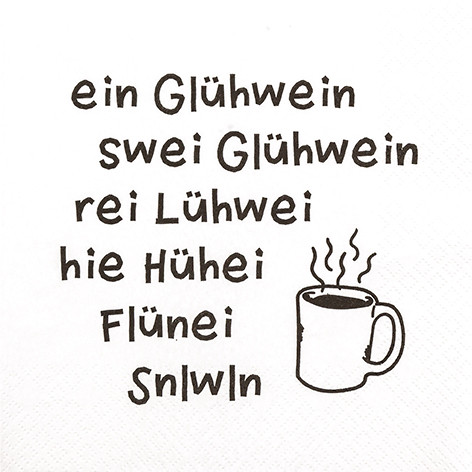 20 Servietten &quot;ein Glühwein&quot;