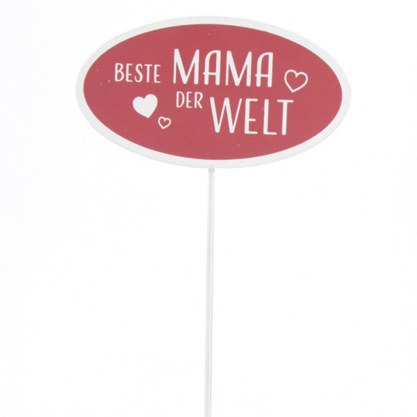 VBF25: Holz-Tafel mit Spruch &quot;Beste Mama...&quot; am Pick