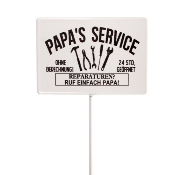 VBF25: Metall-Schild Stecker &quot;Papa&#039;s...&quot;